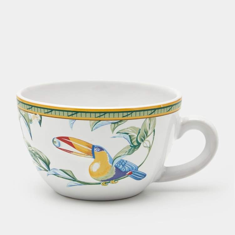 Pre Owned Hermès Toucans Moustiers Porcelain Morning Cup