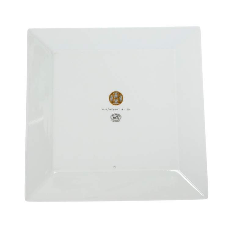 Pre Owned Hermes Gold Mosaique Au 24 Square Plate