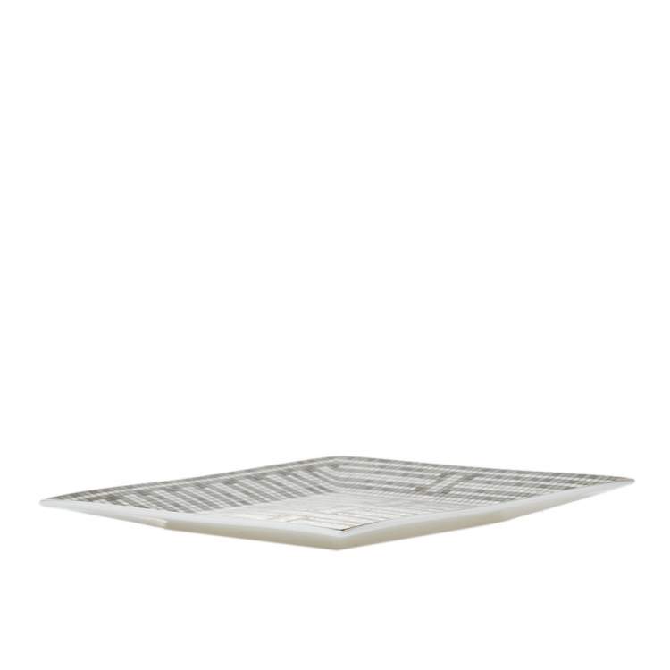 Pre Owned Hermes Mosaique au 24 Platinum n°2 Square Plate