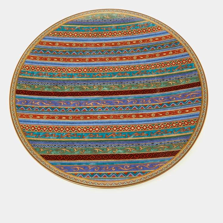 Pre Owned Hermes Multicolor Cheval D'Orient Presentation Plates Set f 11