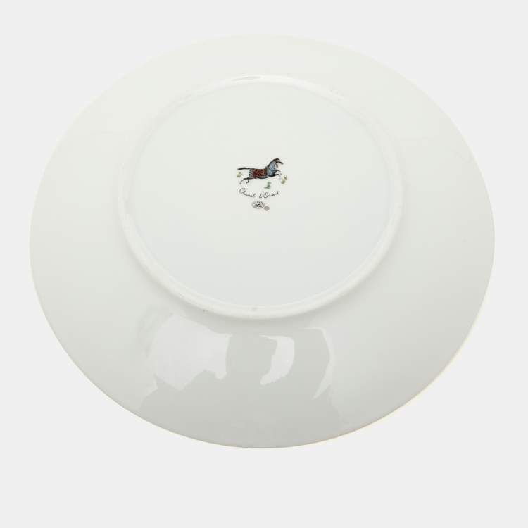 Pre Owned Hermes Multicolor Cheval D'Orient Presentation Plates Set f 11