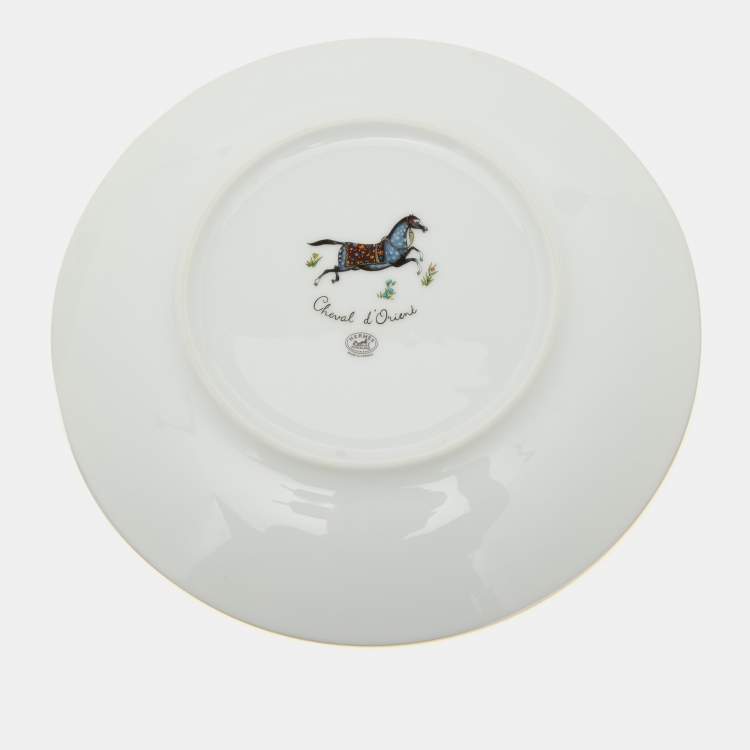 Pre Owned Hermès Cheval d’Orient Bread and Butter Set of 9 plates