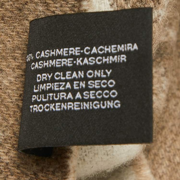 Pre Owned Hermès Beige Cashmere Cheval d'Attelage Blanket