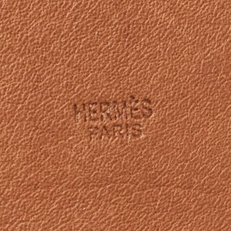 Pre Owned Hermes Orange Lacquered Wood H'dot Box