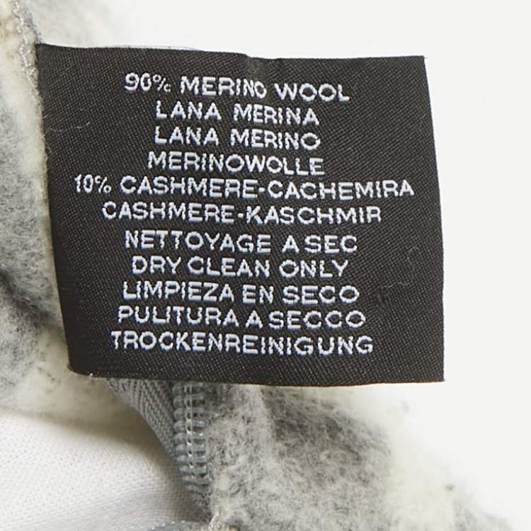 Pre Owned Hermès Grey Wool Blend Avalon III Throw Pillow 