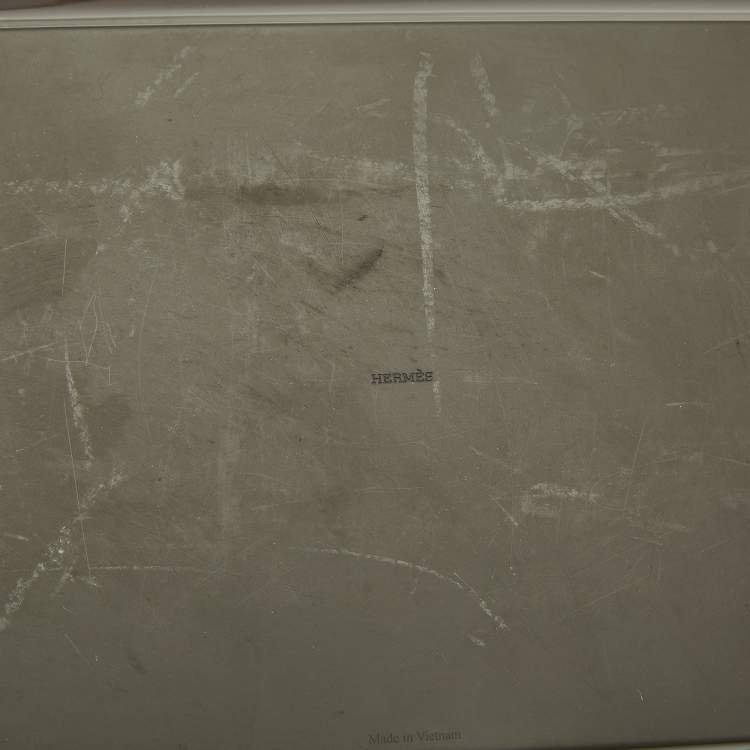 Pre Owned Hermes Etoupe Lacquer Rectangular Change Tray