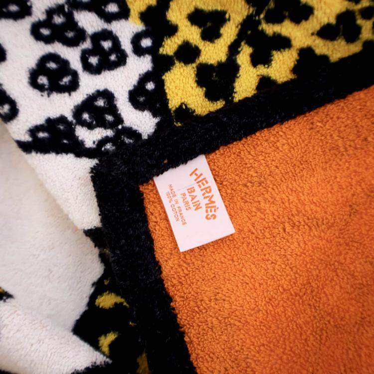 Pre Owned Hermes Leopards Beach Towel