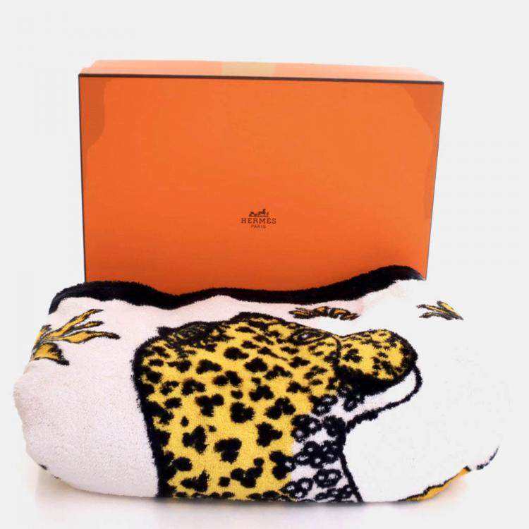 Pre Owned Hermes Leopards Beach Towel