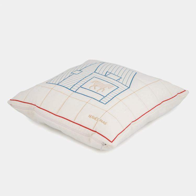 Pre Owned Hermes Bag Cushion Blue Bread Size 43X43