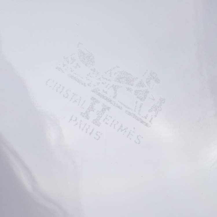 Pre Owned Hermes 3-Piece Fanfare Crystal Votive Set of 3