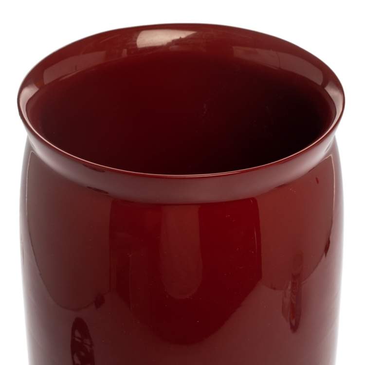 Pre Owned Hermes Burgundy Resin Vase