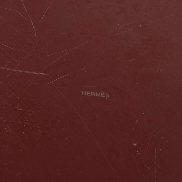 Pre Owned Hermes Burgundy Resin Vase