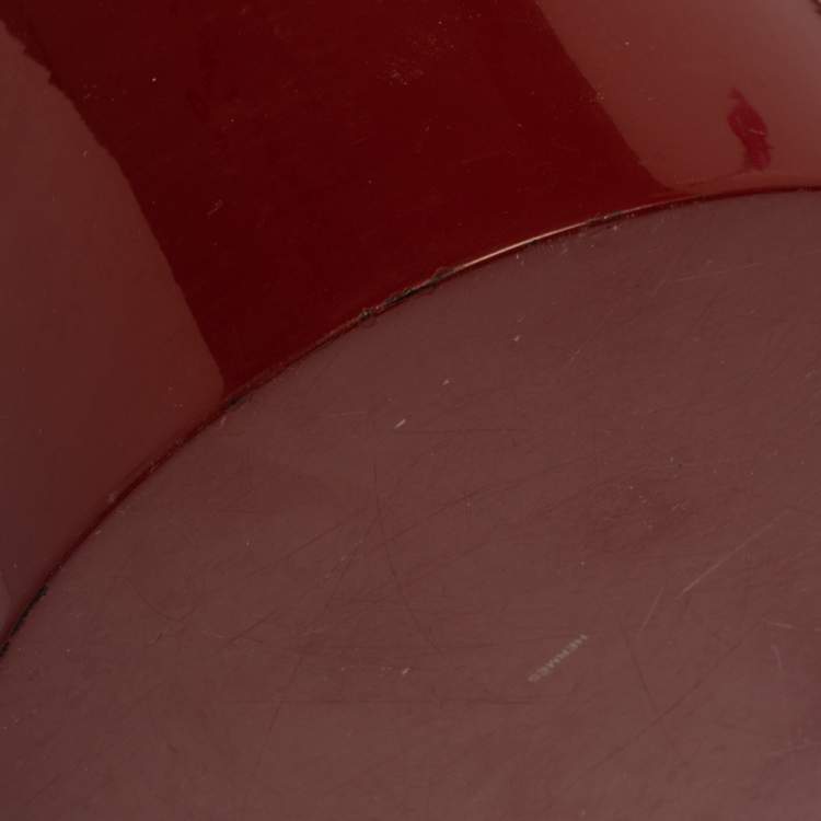Pre Owned Hermes Burgundy Resin Vase
