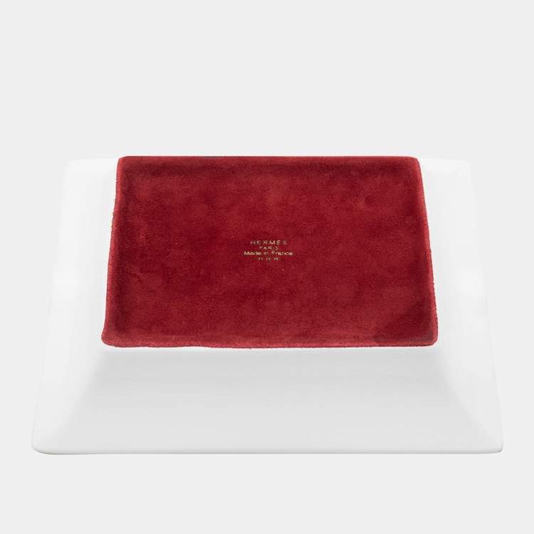 مملوكة مسبقًا Hermès Fauve Gold Trim Savana Dance Porcelain Ashtray