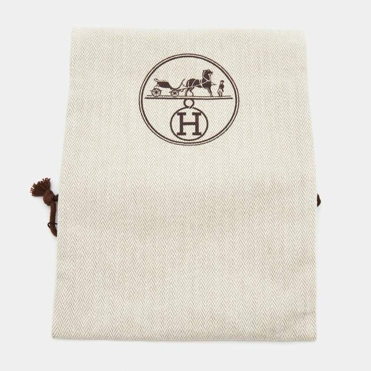 Pre Owned Hermes Etoupe Clemence Leather Mises et Relances Tray