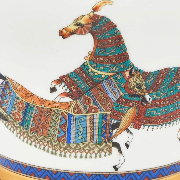 Pre Owned Hermes Multicolor Cheval d'Orient Porcelain Vase