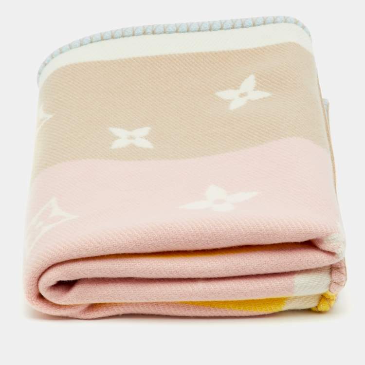 Pre Owned Louis Vuitton Multicolor Meli-Melo Plaid Wool Blanket 