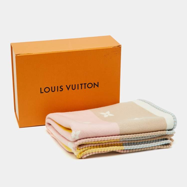 Pre Owned Louis Vuitton Multicolor Meli-Melo Plaid Wool Blanket 
