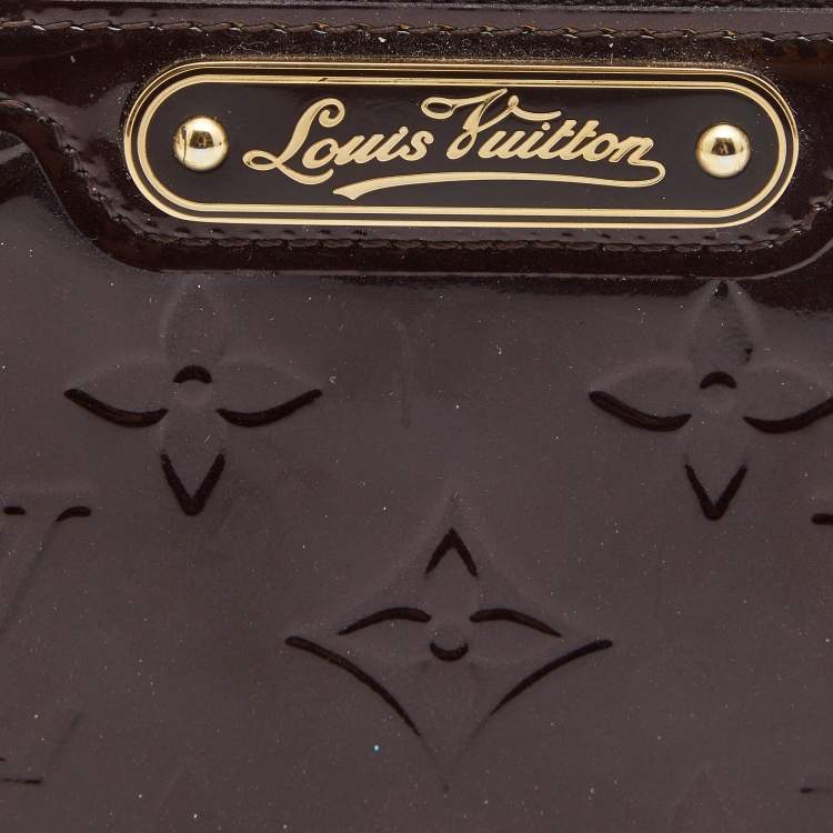 Pre Owned Louis Vuitton Amarante Monogram Vernis Key Pouch