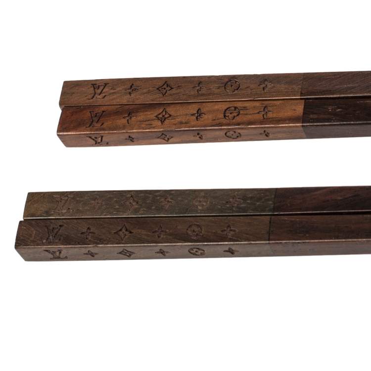 Pre Owned Louis Vuitton Monogram Rosewood Chopsticks