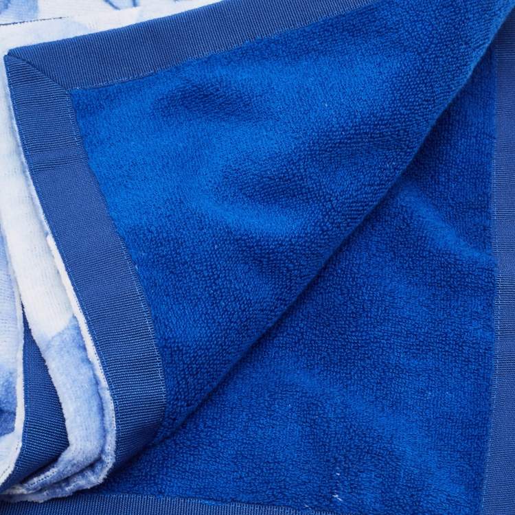 Pre Owned Louis Vuitton Blue Watercolor Monogram Terry Cotton Towel 