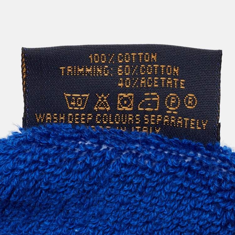Pre Owned Louis Vuitton Blue Watercolor Monogram Terry Cotton Towel 