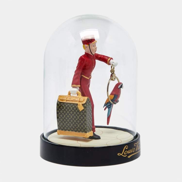 Pre Owned Louis Vuitton Glass Porter Bell Boy Snow Globe