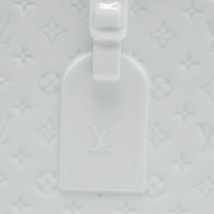 Pre Owned Louis Vuitton Petite Boite Chapeau Vase White Monogram Porcelain