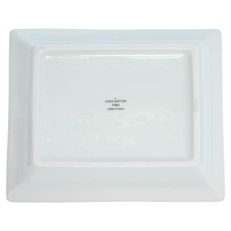 Pre Owned Louis Vuitton White Ceramic Marcel MM Valet Tray