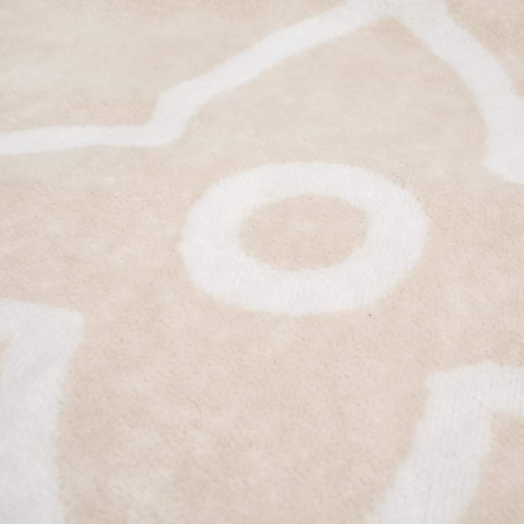 Pre Owned Louis Vuitton Cream Monogram Patterned Beach Towel