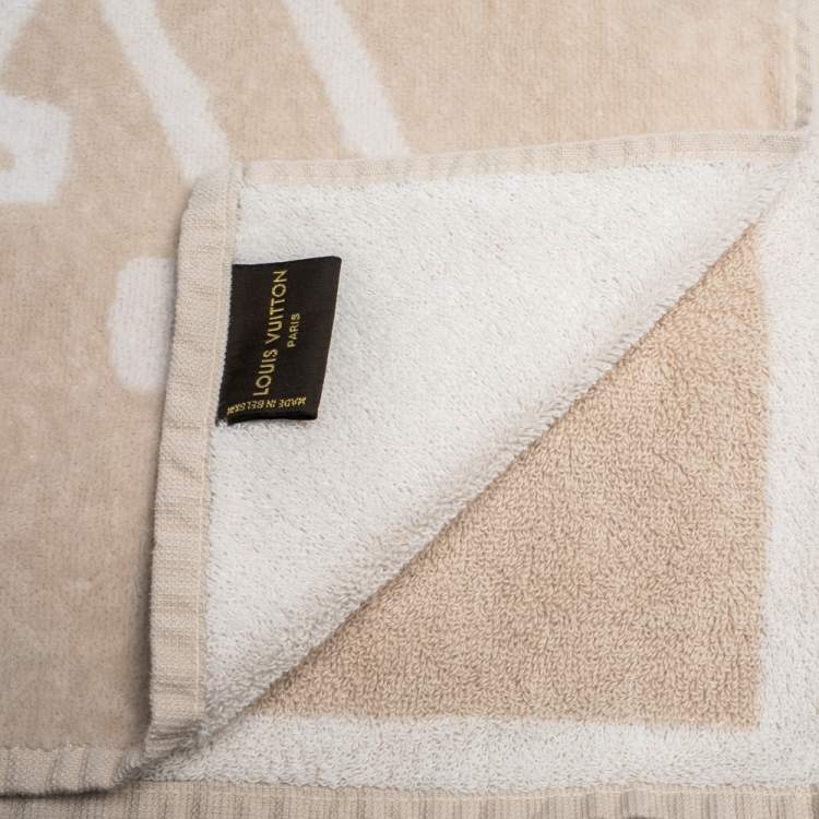 Louis Vuitton Cream Monogram Patterned Beach Towel