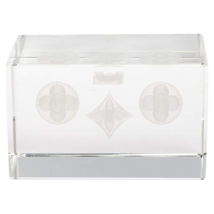 Pre Owned Louis Vuitton Monogram Crystal Paper Weight