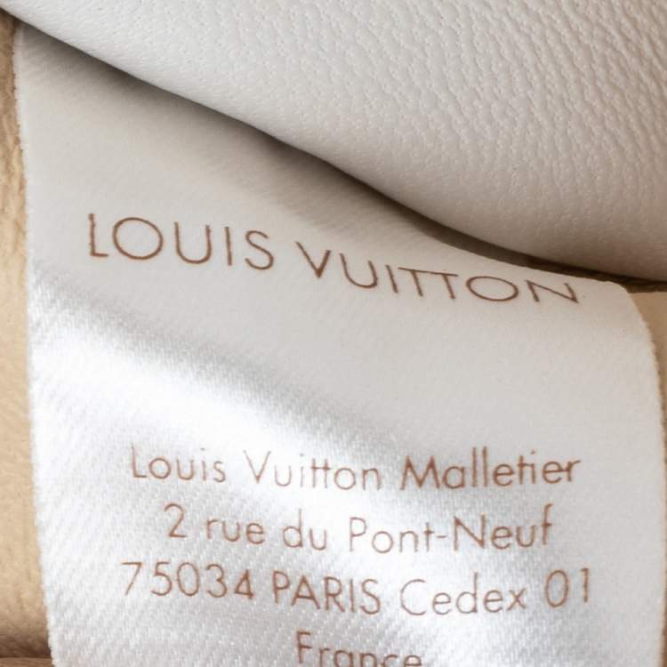 Pre Owned Louis Vuitton Beige/White Leather and Monogram Canvas Doudou Lewis Toy