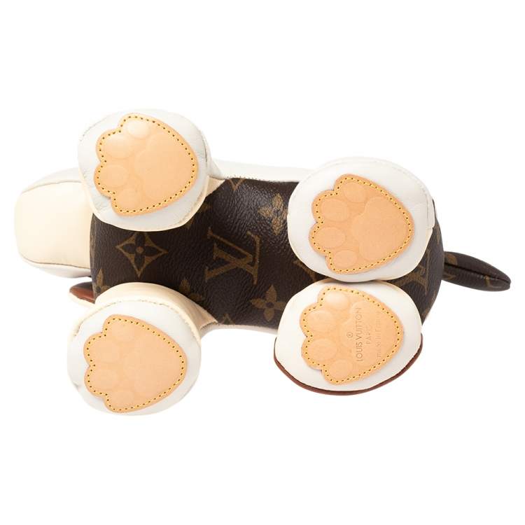 Pre Owned Louis Vuitton Tricolor Leather and Monogram Canvas Doudou Oscar Dog Toy