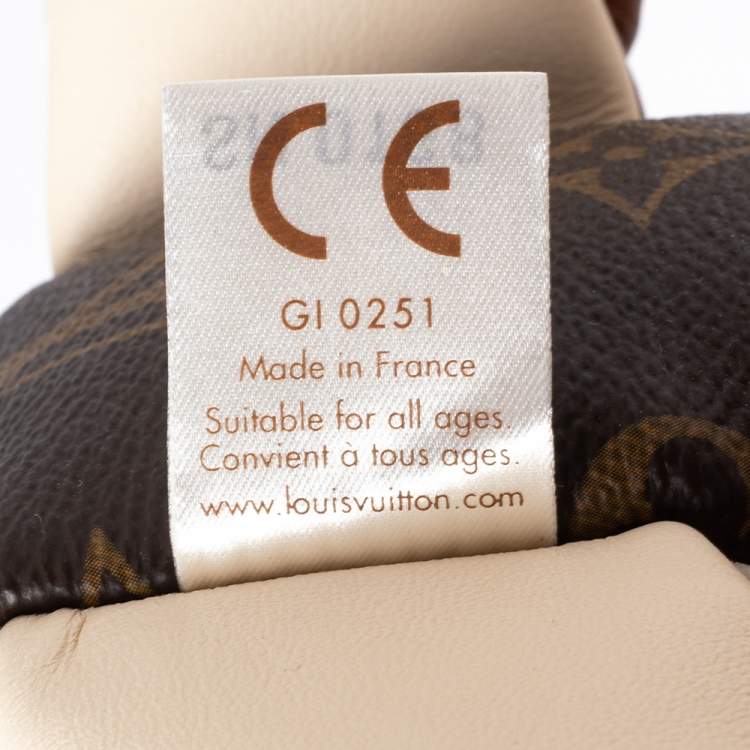 Pre Owned Louis Vuitton Tricolor Leather and Monogram Canvas Doudou Oscar Dog Toy