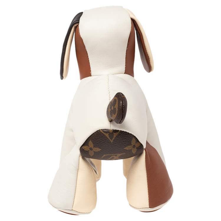 Pre Owned Louis Vuitton Tricolor Leather and Monogram Canvas Doudou Oscar Dog Toy