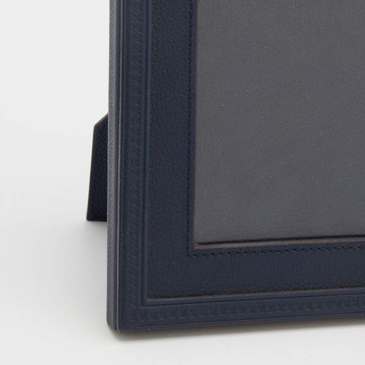 Pre Owned Louis Vuitton Blue Taurillon Leather Henry PM Photo Frame