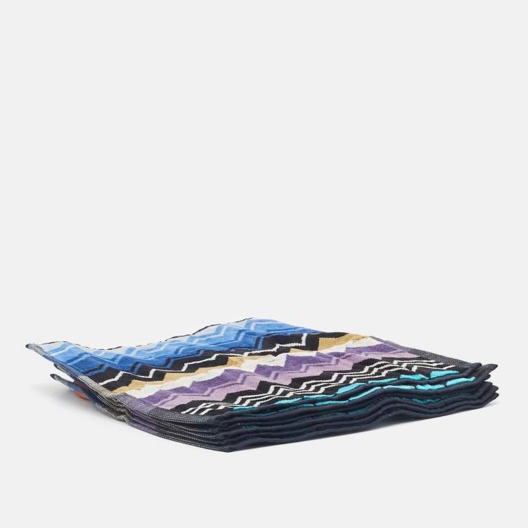 Pre Owned Missoni Home Miulticolor Cotton Giacomo 6 PC Face Towel Set