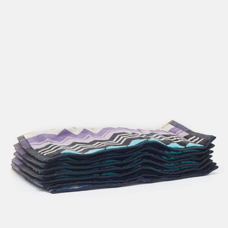 Pre Owned Missoni Home Miulticolor Cotton Giacomo 6 PC Face Towel Set
