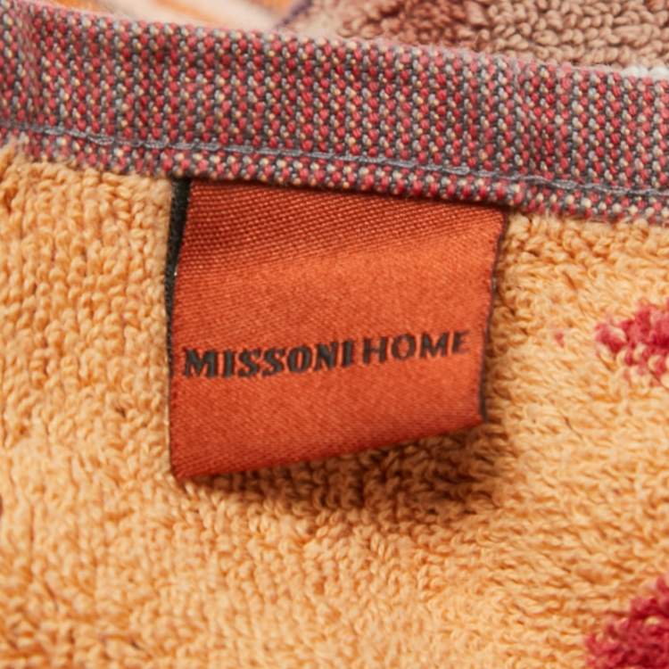Pre Owned Missoni Home Multicolor Chevron Terry Cotton Bath Towel  