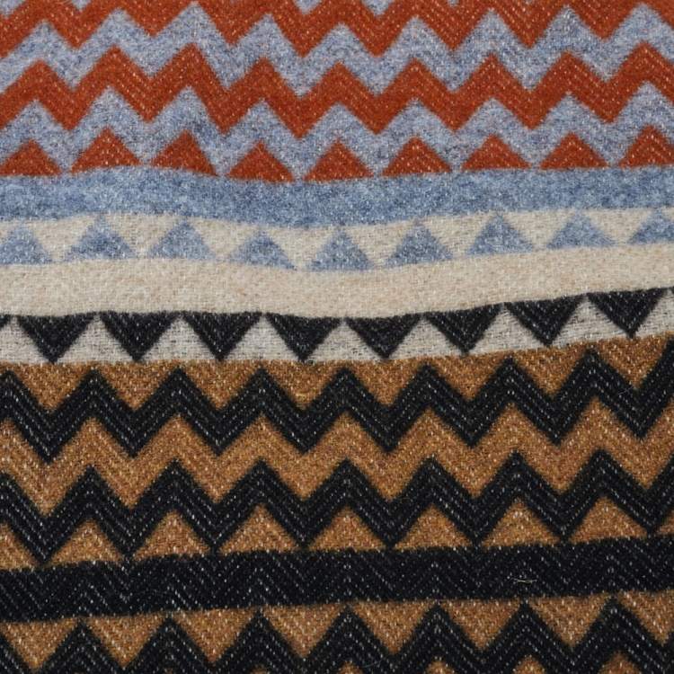 Pre Owned Missoni Home Multicolor Zig Zag Humbert Wool Throw
