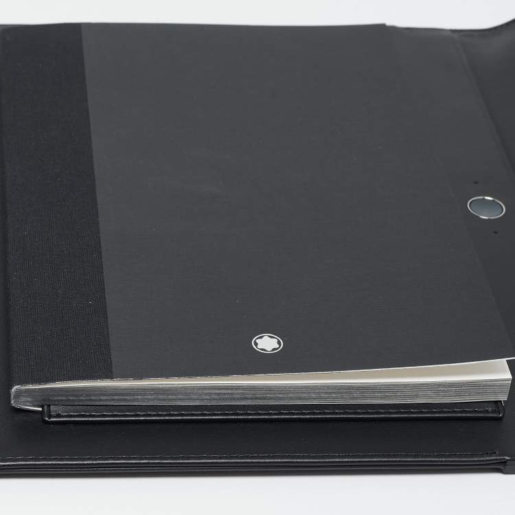 Pre Owned Montblanc Black Leather Urban Spirit Augmented Paper Set