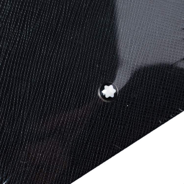 Pre Owned Montblanc Black Leather Fine Stationery Notebook
