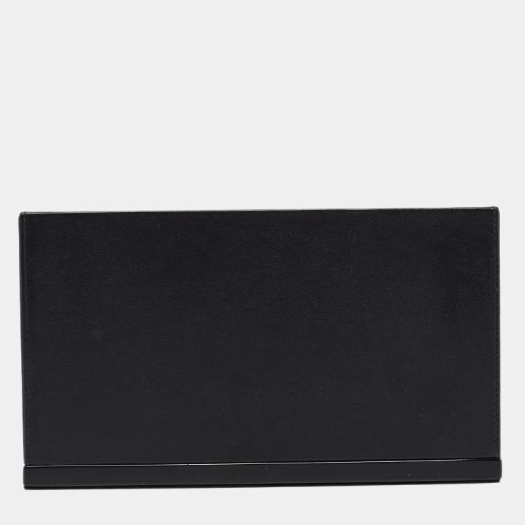 Pre Owned Montblanc Black Leather and Wood Letter Rack