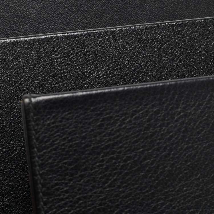 Pre Owned Montblanc Black Leather and Wood Letter Rack