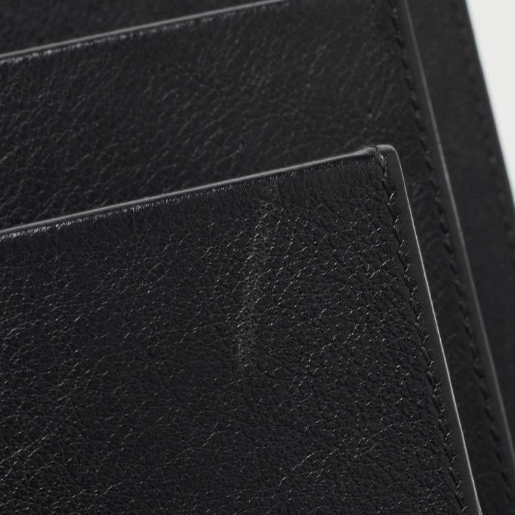 Pre Owned Montblanc Black Leather and Wood Letter Rack