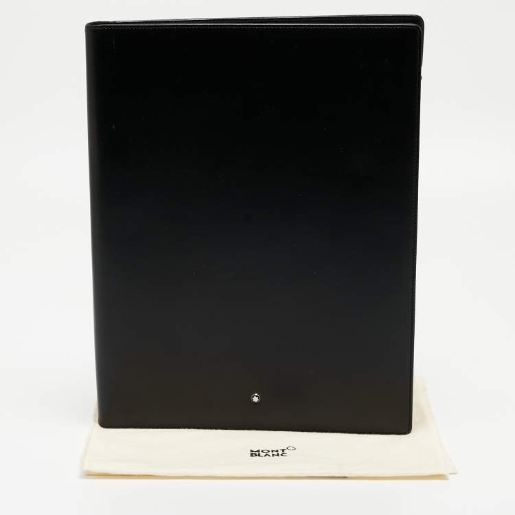 Pre Owned Montblanc Black Leather Large Meisterstuck Notebook Holder