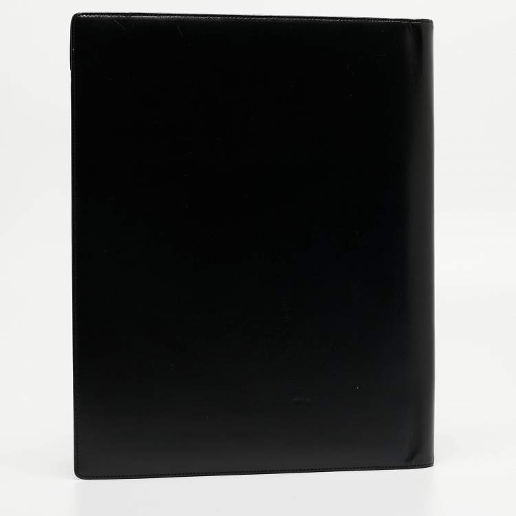 Pre Owned Montblanc Black Leather Large Meisterstuck Notebook Holder