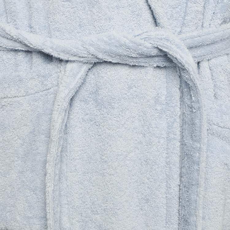 Pre Owned Off-White Home Baby Blue Arrow Leaves Logo Embroidered Terry Bathrobe L/XL