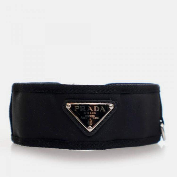 Pre Owned Prada Black Re Nylon Pet Collar